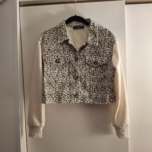 Maverick The Collectoon Women's Leopard Print Crop Top Jacket